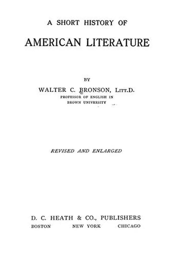 Capa de A short history of American literature