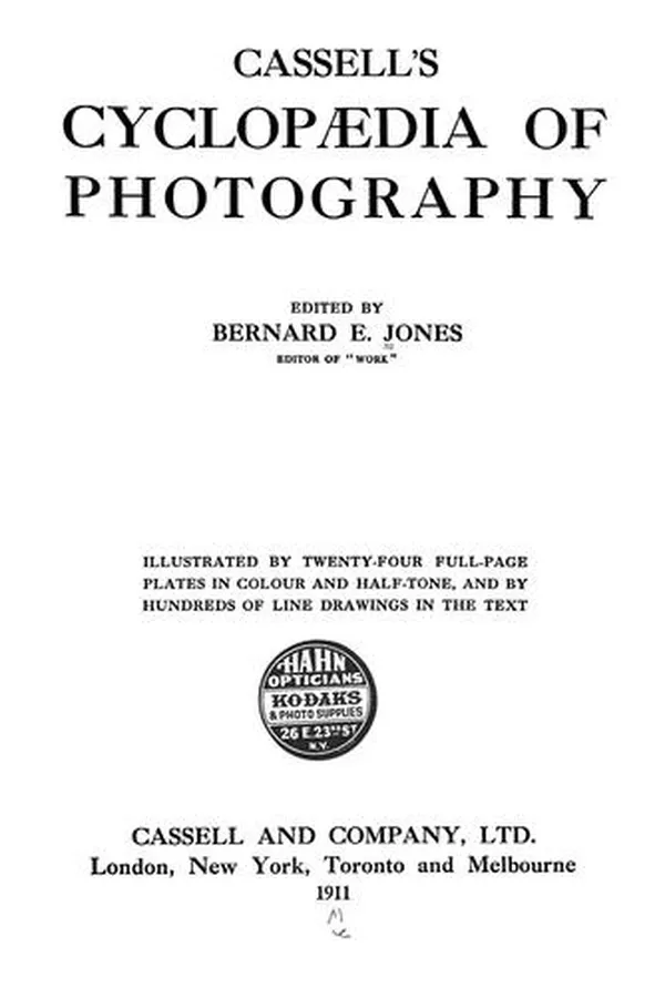 Capa de Cassell's cyclopedia of photography