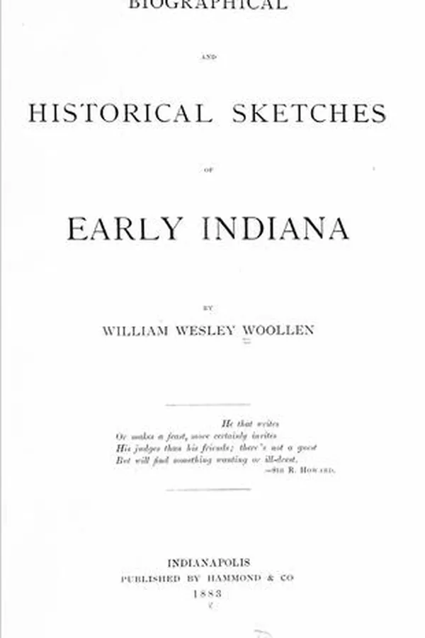 Capa de Biographical and historical sketches of early Indiana