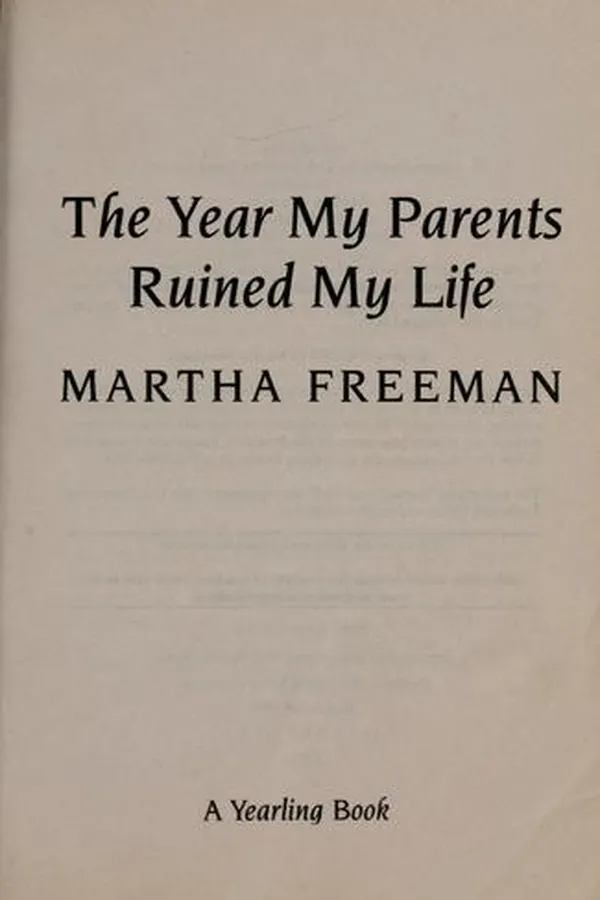 Capa de The year my parents ruined my life