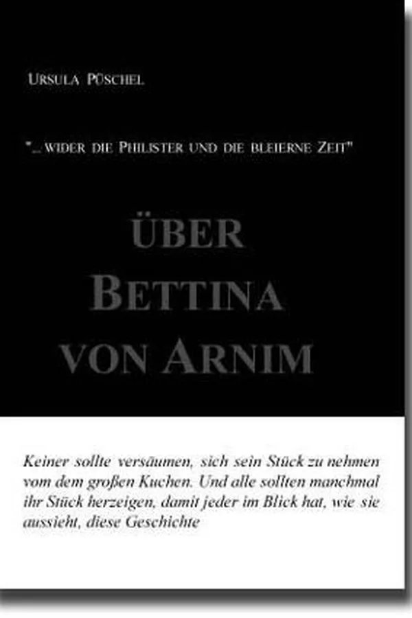 Capa de "--wider die Philister und die bleierne Zeit"