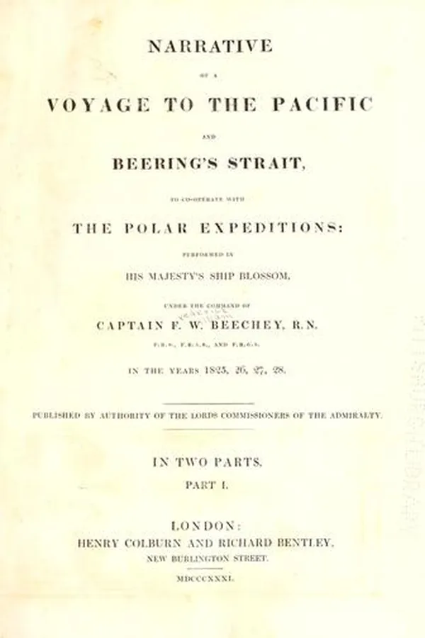 Capa de Narrative of a voyage to the Pacific and Beering's Strait