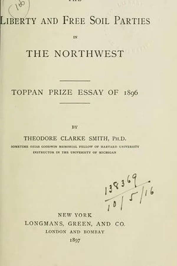 Capa de The Liberty and Free Soil parties in the Northwest