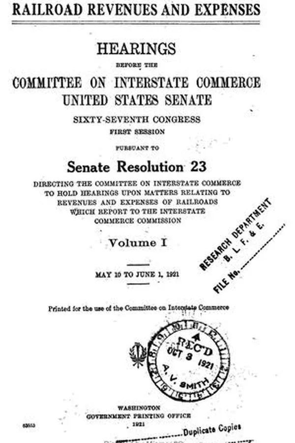 Capa de Railroad revenues and expenses