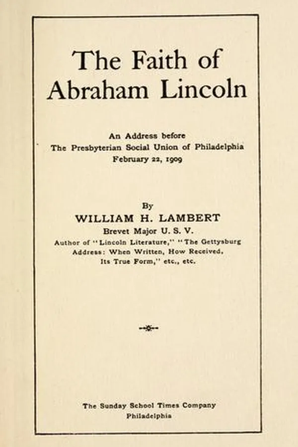 Capa de The faith of Abraham Lincoln