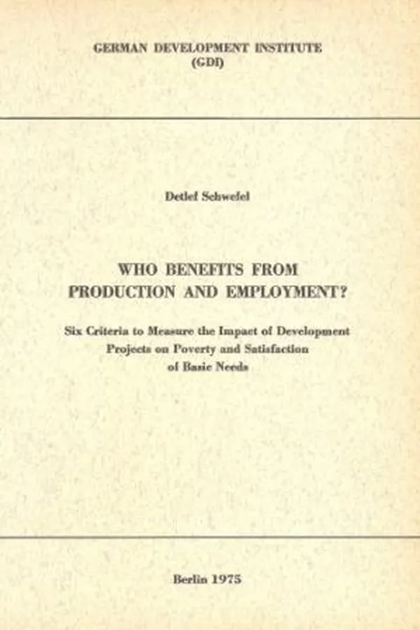 Capa de Who benefits from production and employment?