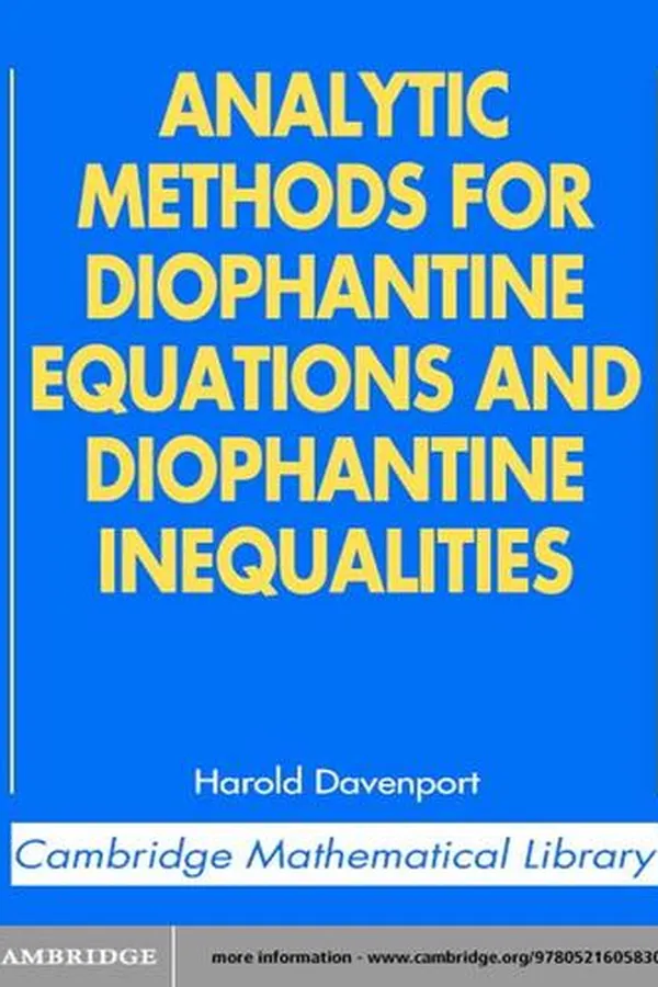 Capa de Analytic Methods for Diophantine Equations and Diophantine Inequalities