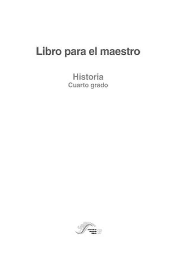 Capa de Libro para el Maestro. Historia