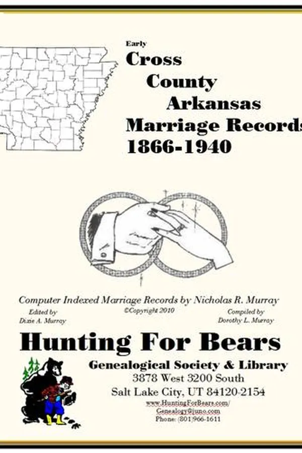 Capa de Cross County Arkansas Marriage Records 1866-1940