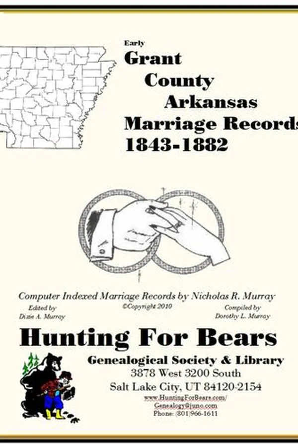 Capa de Early Grant County Arkansas Marriage Records 1843-1882