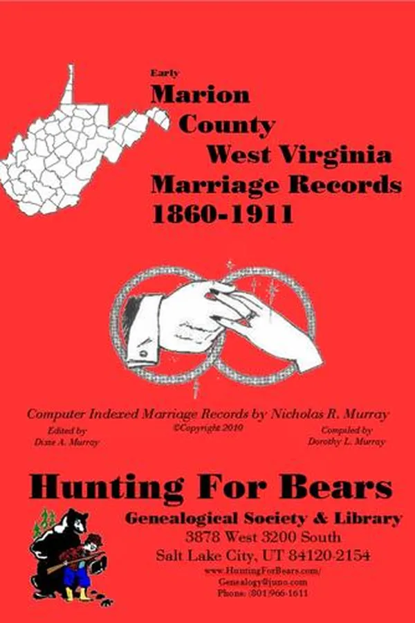 Capa de Early Marion County West Virginia Marriage Records 1860-1911