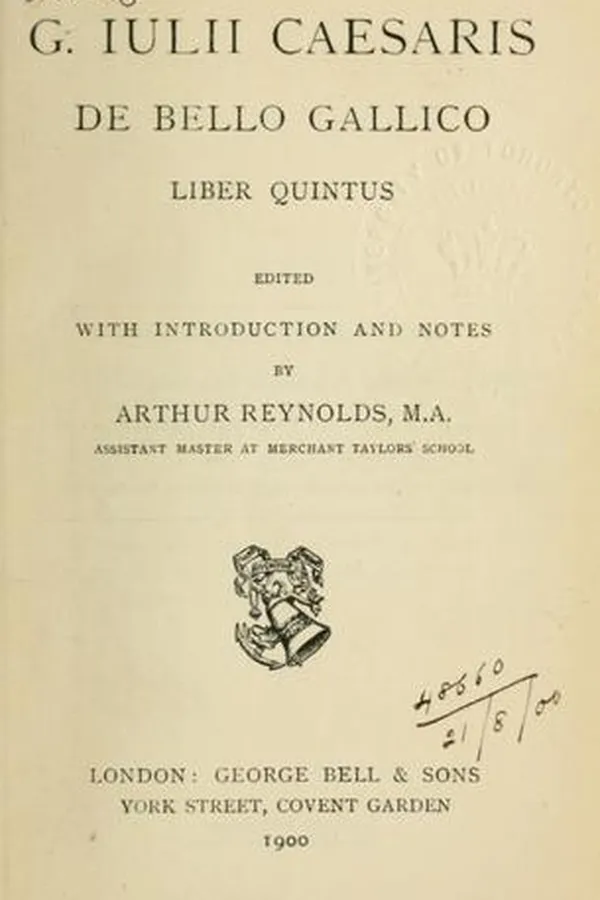 Cover of C. Iulii Caesaris Commentarii de bello gallico