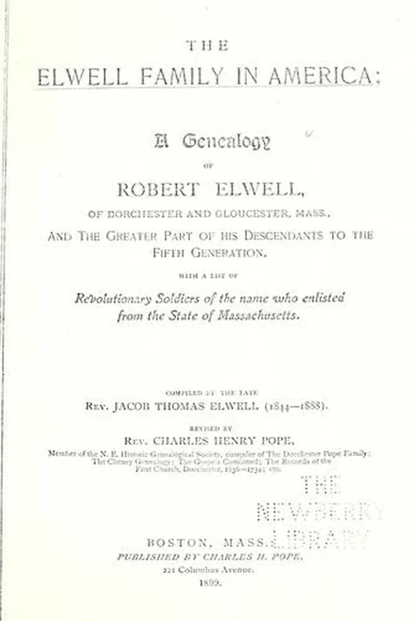 Capa de The Elwell family in America