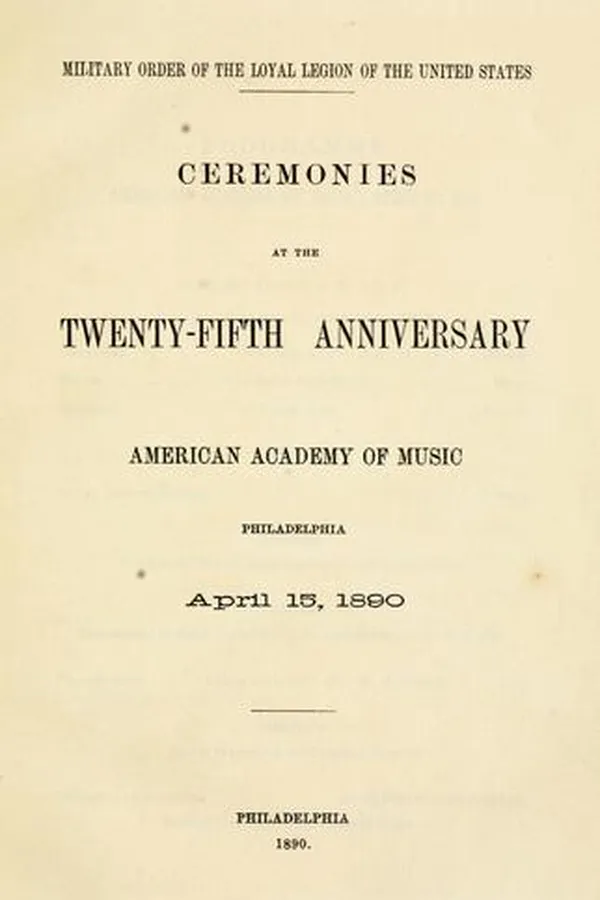 Capa de Military Order of the Loyal Legion of the United States