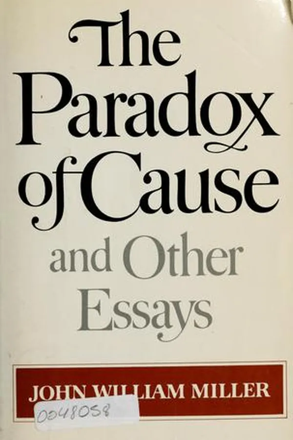 Capa de The paradox of cause and other essays