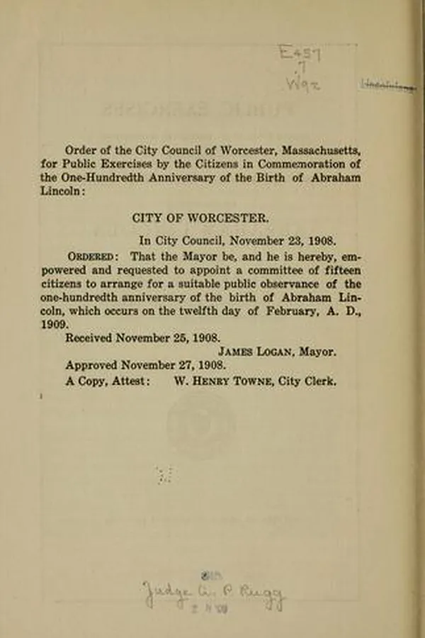 Capa de Public exercises by the citizens of Worcester, Massachusetts