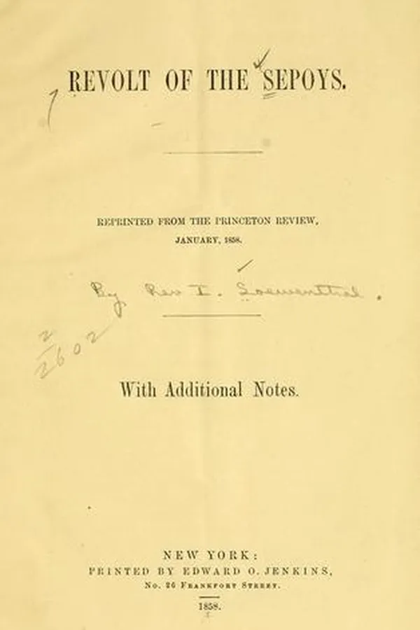 Capa de Revolt of the Sepoys