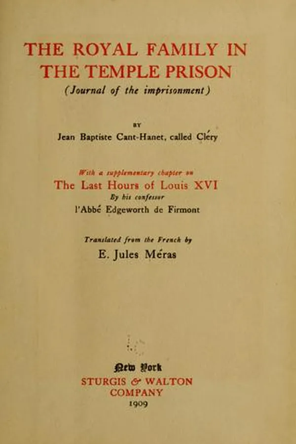 Capa de The royal family in the Temple prison (journal of the imprisonment)