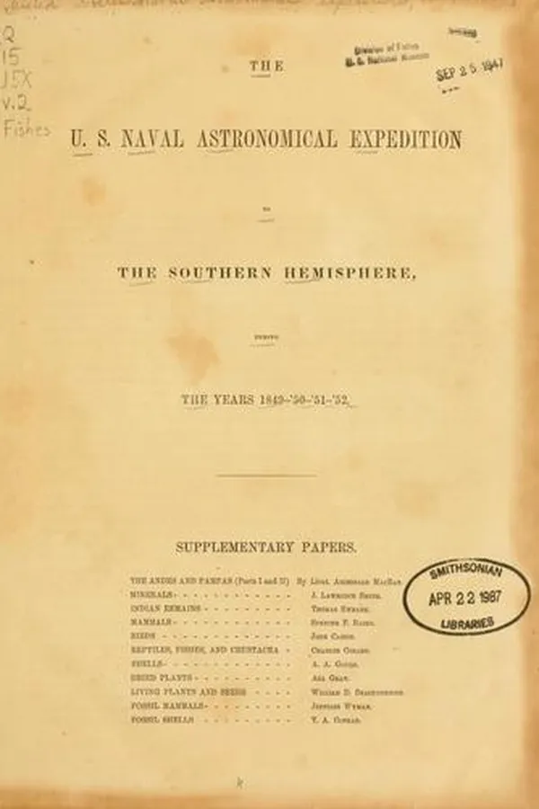 Capa de The U.S. Naval Astronomical Expedition to the southern hemisphere, during the years 1849-'50-'51-'52