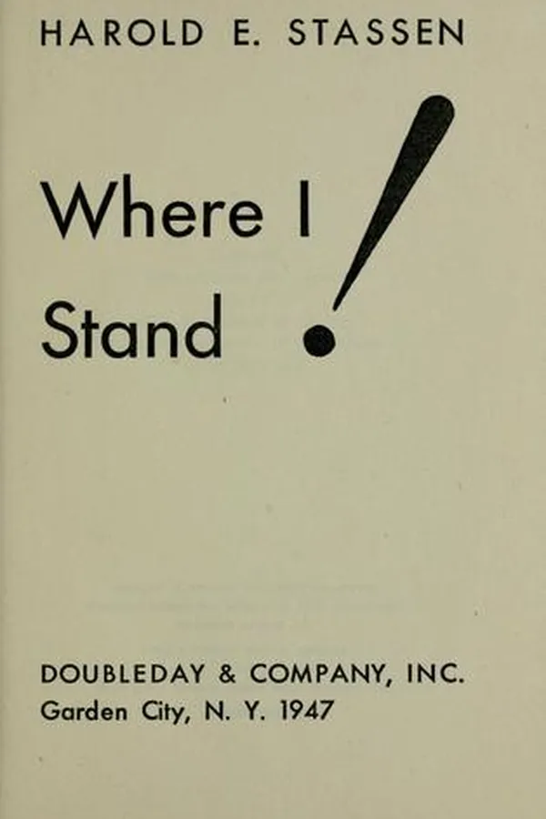 Cover of Where I stand!