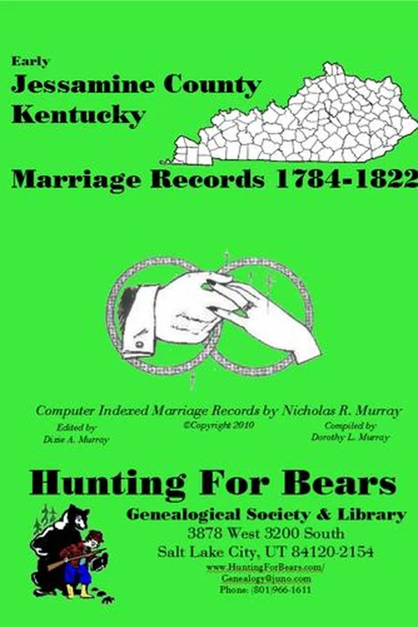 Capa de Early Jessamine County Kentucky Marriage Records 1784-1822