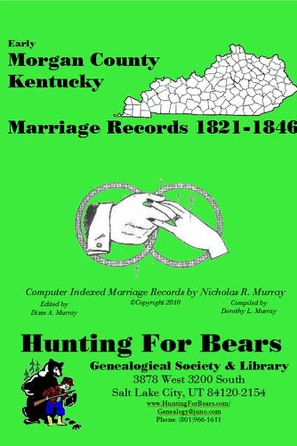 Capa de Early Morgan County Kentucky Marriage Records 1821-1846