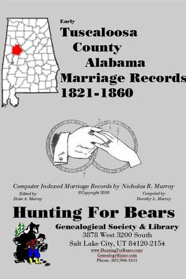 Capa de Early Tuscaloosa County Alabama Marriage Records 1821-1860