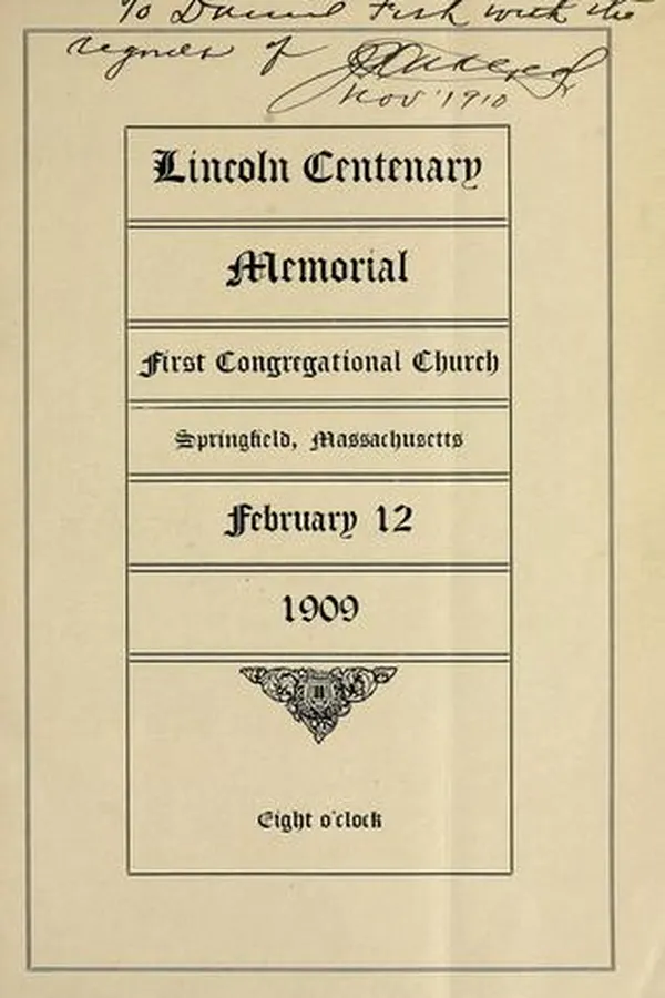 Capa de Lincoln centenary memorial