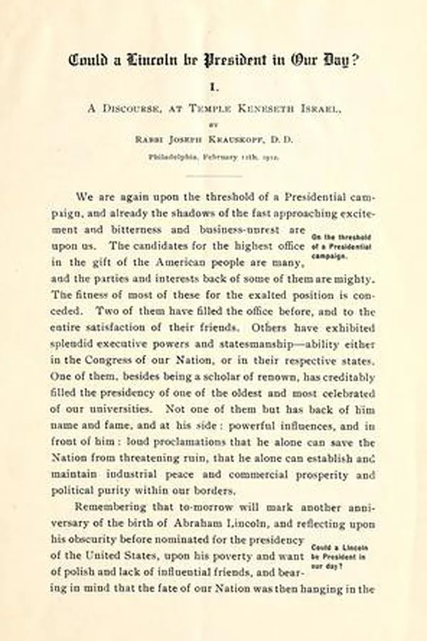 Capa de Could a Lincoln be President in our day?