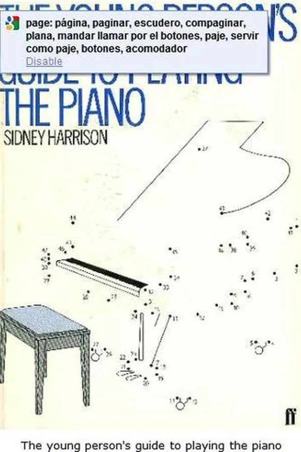 Capa de The young person's guide to playing the piano