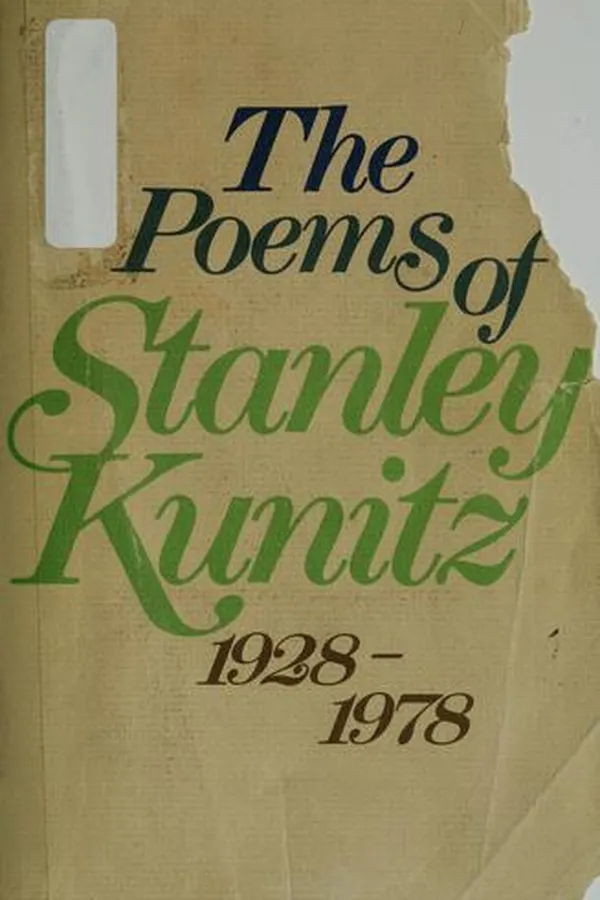 Capa de The poems of Stanley Kunitz, 1928-1978