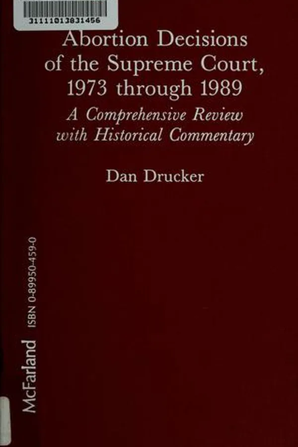 Capa de Abortion decisions of the Supreme Court, 1973-1989