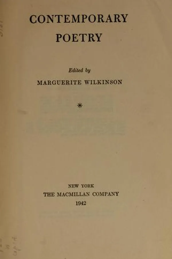 Capa de Contemporary poetry