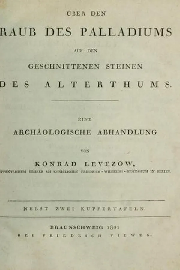 Capa de Über den Raub des Palladiums auf den geschnittenen Steinen des Alterthums