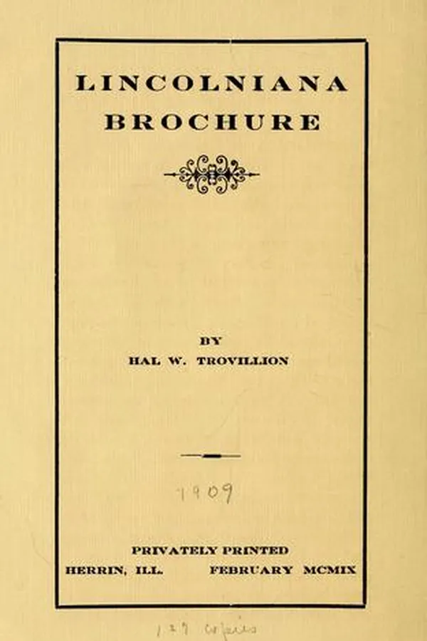 Capa de Lincolniana brochure