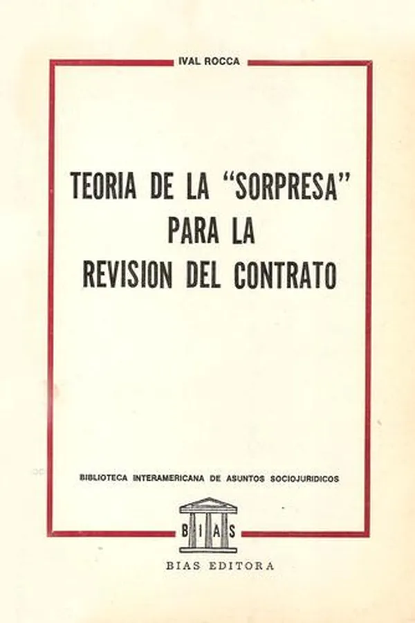Capa de TEORÍA DE LA "SORPRESA" PARA LA REVISIÓN DEL CONTRATO
