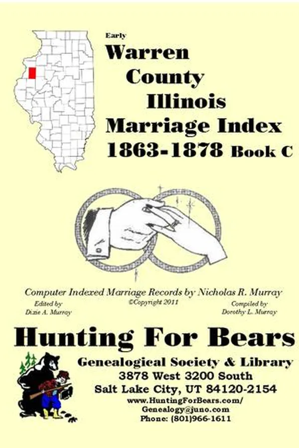 Capa de Early Warren County Illinois Marriage Records Book C 1863-1878