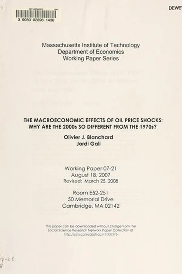 Capa de The macroeconomic effects of oil price shocks
