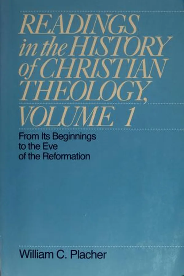 Capa de Readings in the history of Christian theology