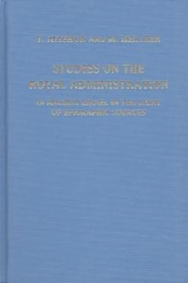 Capa de Studies on the Royal Administration in Ancient Israel in the Light of Epigraphic Sources