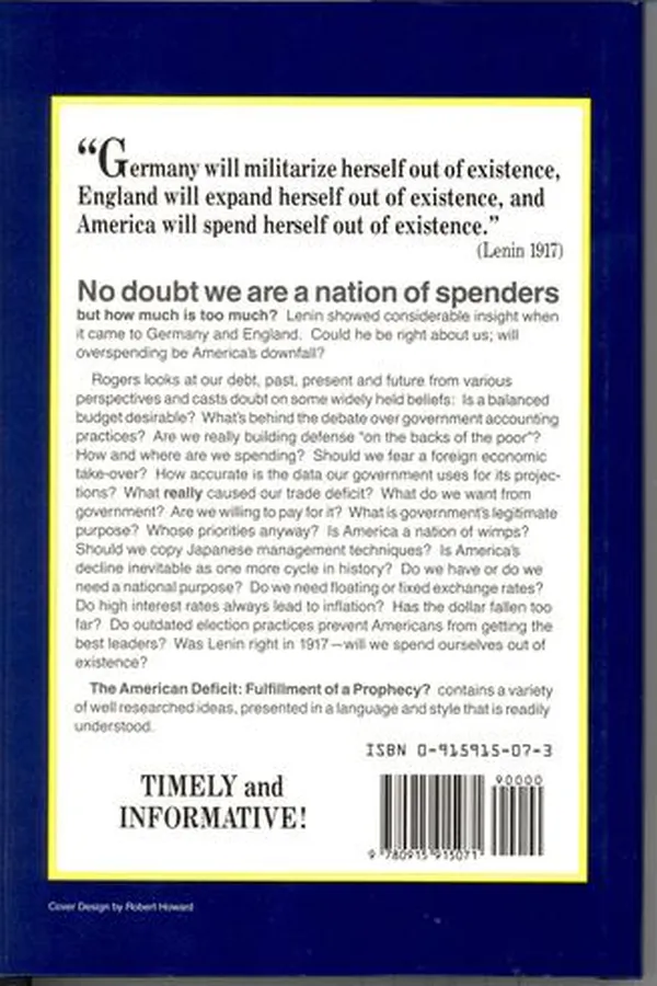 Capa de The American Deficit