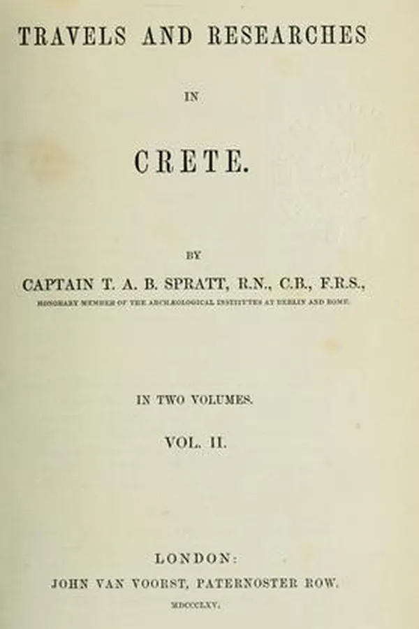 Capa de Travels and Researches in Crete. In Two Volumes. Vol. II.