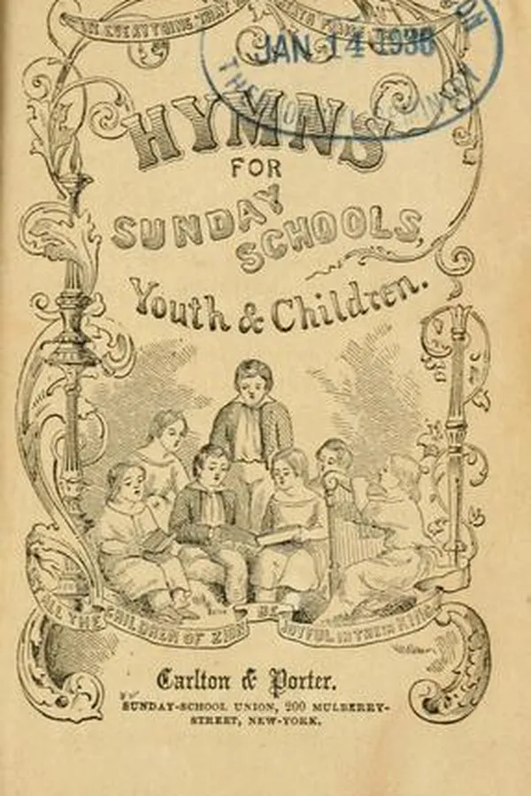 Capa de Hymns for Sunday schools, youth and children