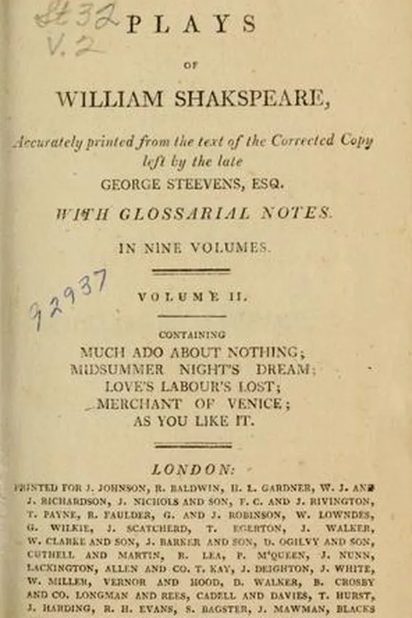 Capa de Plays (As You Like It / Love's Labour's Lost / Merchant of Venice / Midsummer Night's Dream / Much Ado About Nothing)