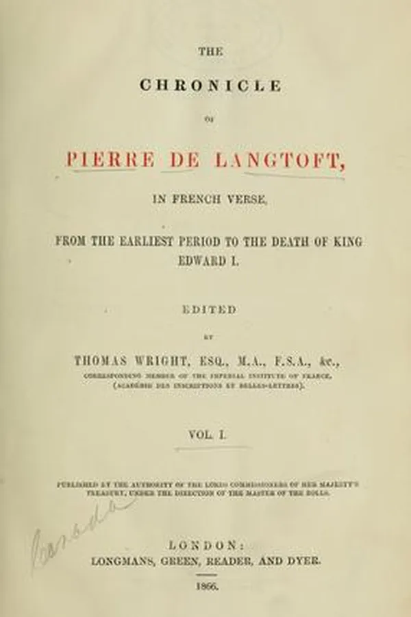 Capa de The chronicle of Pierre de Langtoft