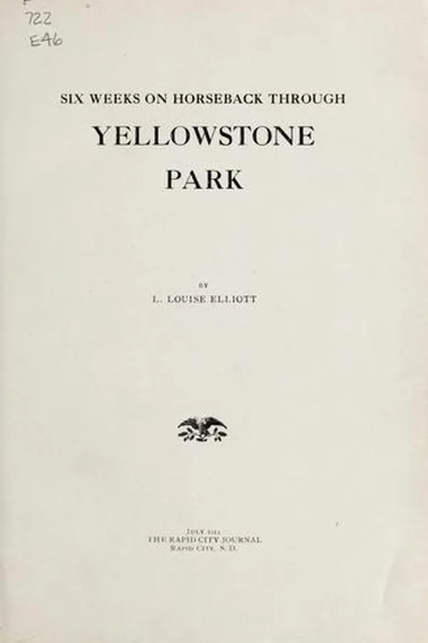Capa de Six weeks on horseback through Yellowstone park