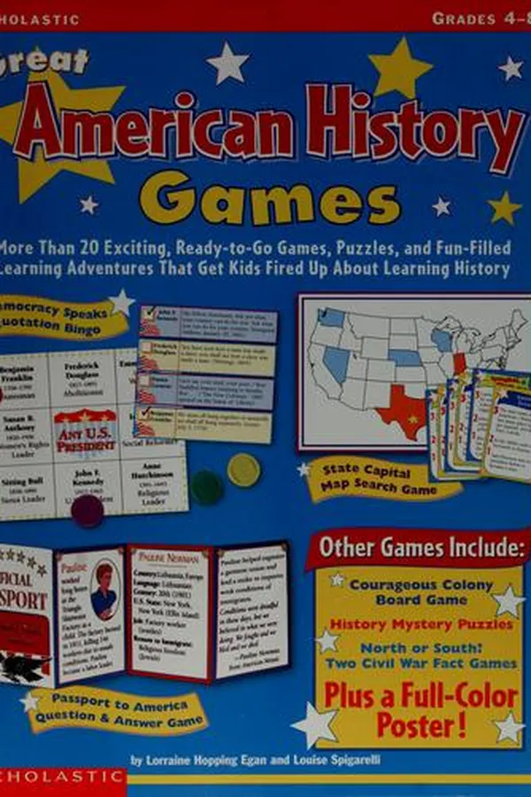 Capa de Great American history games