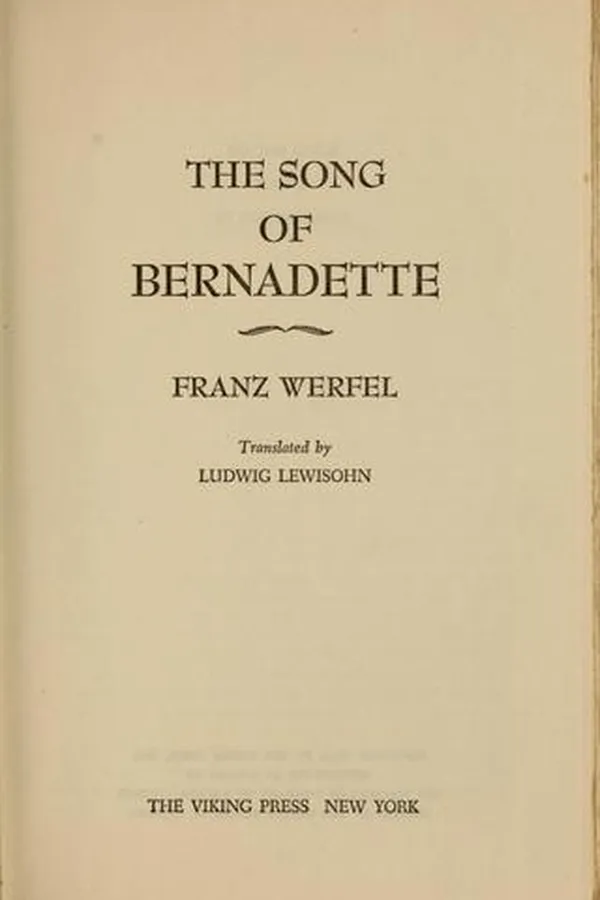 Capa de The song of Bernadette