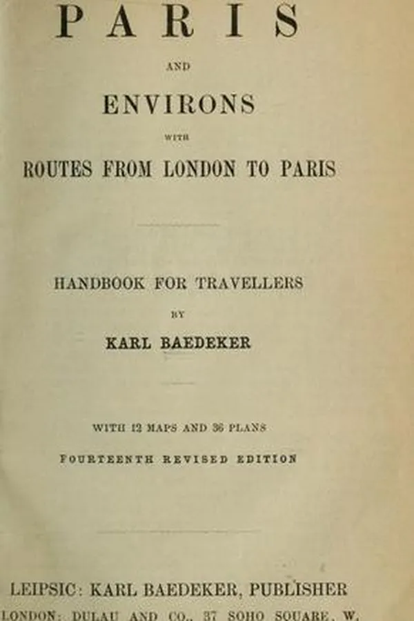 Capa de index of streets and plans of paris