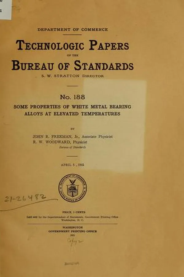 Capa de Some properties of white metal bearing alloys at elevated temperatures